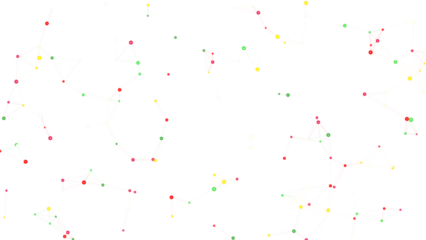 Digital Constellation Network with Glowing Dots Red Green White Abstract Festive Pattern