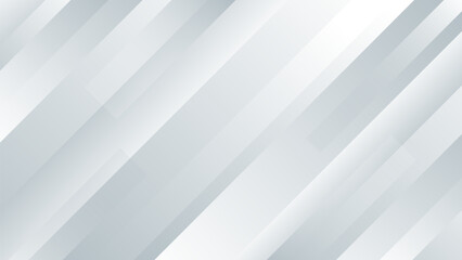 Abstract white and gray diagonal stripes background, modern dynamic wallpaper, clean geometric gradient design for business ads, corporate template, banner, presentation, website, and more