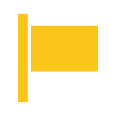 Yellow graphic elements on white