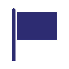 Simple blue flag icon