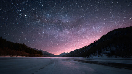 Frozen Lake Nightscape