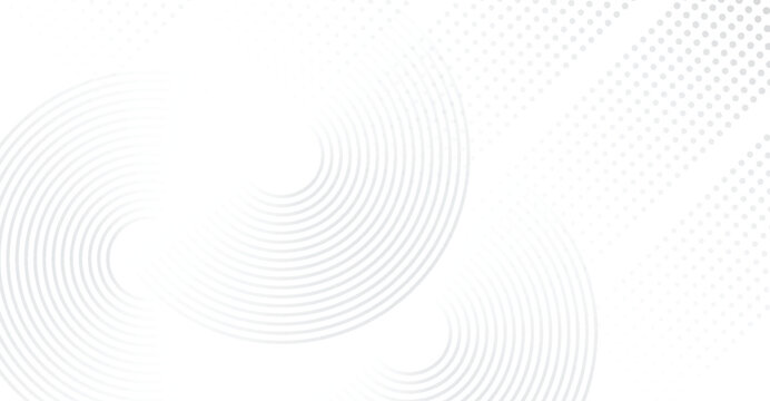 White concentric circles and dotted lines forming a clean, modern abstract background for design