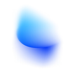 Fluid liquid blurred blue gradient abstract shape. Creative vector floating mesh wavy blob design element for posters, banners