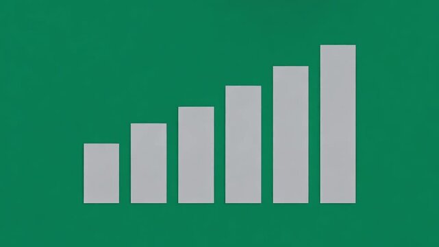 Bar Chart Updown Animation on Green Screen Background