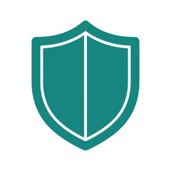 Green shield icon on white background