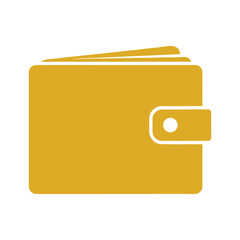 Yellow wallet icon