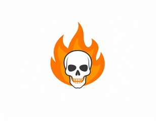 Skull with Flames Icon