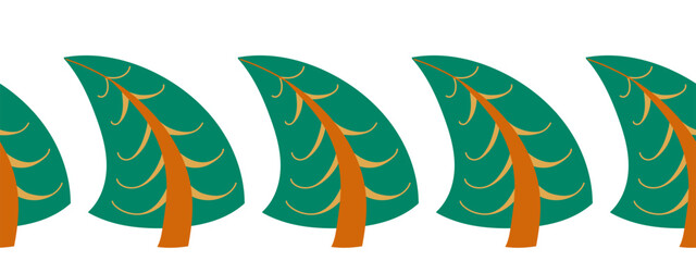 Christmas flat seamless border. New Year illustration