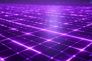 Futuristic Purple Grid Neon Technology Background