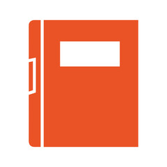 Orange folder icon on white background