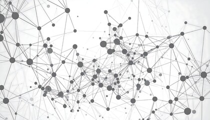 Abstract Geometric Network of Connected Dots and Lines