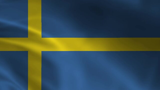 flag of sweden waving 4k looping animation 