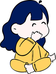 수면 잠옷 일러스트