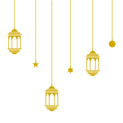 Ramadan kareem islam lentern vector background illustration