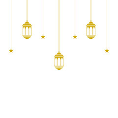 Ramadan kareem islam lentern vector background illustration