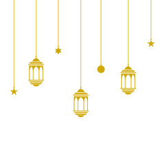 Ramadan kareem islam lentern vector background illustration