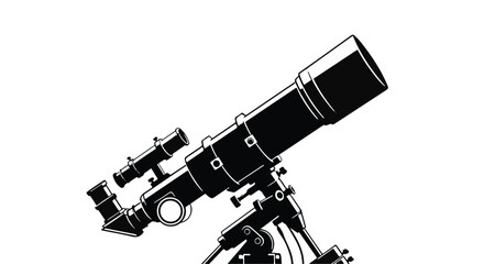 Detailed illustration of a telescope poised for celestial discovery