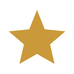 Obraz premium Golden Five-Pointed Star