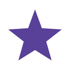 Fototapeta premium Purple star icon on white background