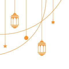 Ramadan kareem lanterns vector design