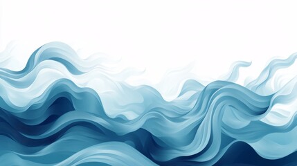 62.A collection of smooth and flowing wave illustrations, depicting the movement of water with elegant, curved lines and a harmonious blend of aqua and deep blue hues.