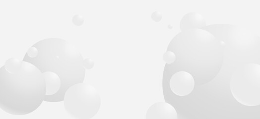 Modern and versatile minimalist white ball background. The ball floats with a smooth gradient. Perfect for digital and print media applications, promotions, advertising, banners, and web headers.