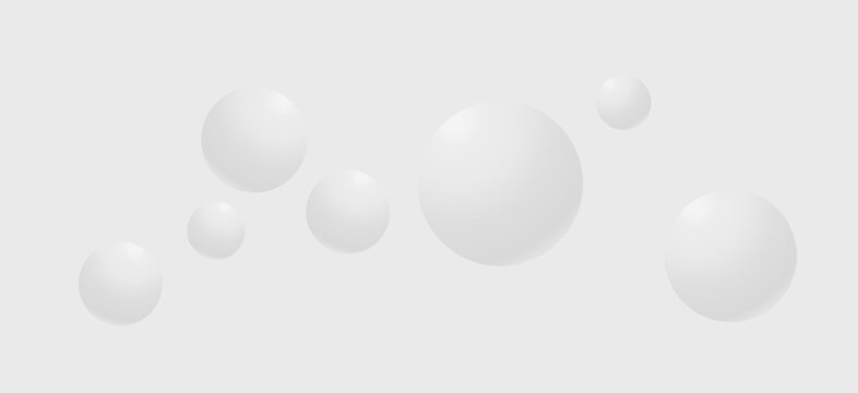 Modern and versatile minimalist white ball background. The ball floats with a smooth gradient. Perfect for digital and print media applications, promotions, advertising, banners, and web headers.