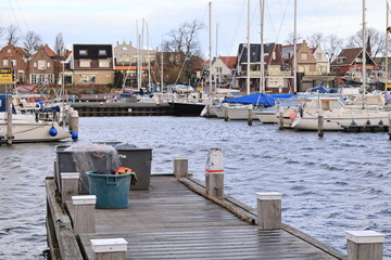 Blickmin den Hafen der Gemeinde Urk in der Niederl&auml;ndischen Provinz Flevoland	