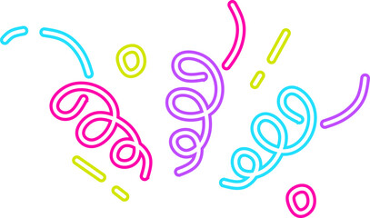 Neon Style Hand Drawn Rays