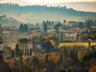 Italia, Toscana, Firenze, campagna intorno alla citt&agrave;.