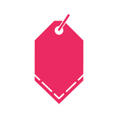 Pink Price Tag Icon
