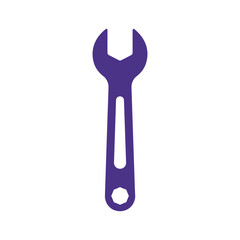Purple Adjustable Wrench Icon