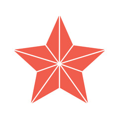 Red star icon on white background