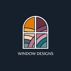 window design colour concept idea logo design