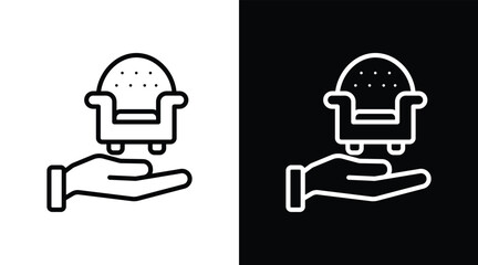 comfort Two-tone version in black and white background