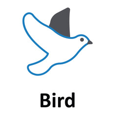 Bird Vector icon which can easily modify or edit