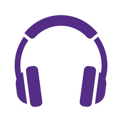 Purple Headphones Icon
