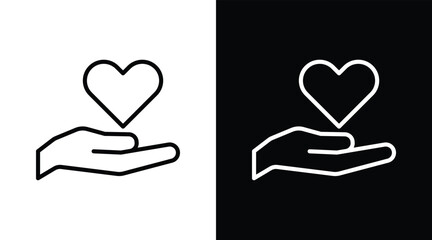 support Two-tone version in black and white background