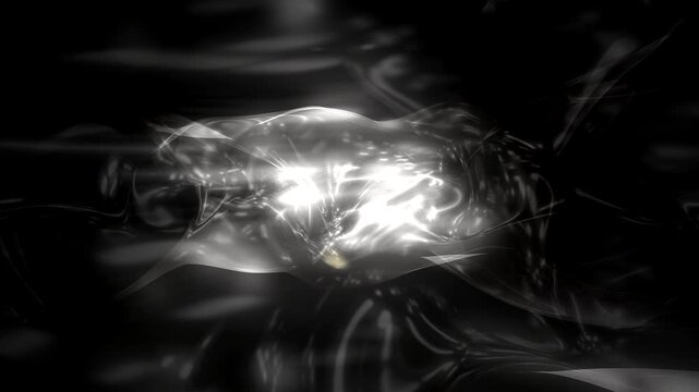 Bright mysterious sci-fi diode cosmic concept with gentle floating radiation energy