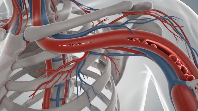 3D Medical Animation of the Subclavian Artery and Surrounding Anatomy