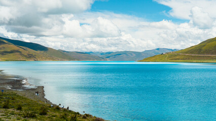 Naklejka premium Beauty of Yamdrok Lake, Tibet