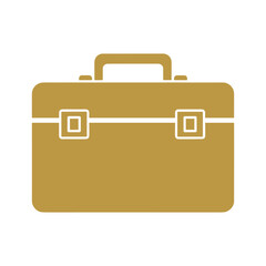 Brown briefcase icon