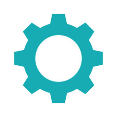Gear icon in teal color