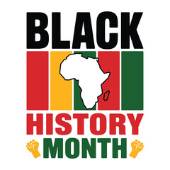 Minimal Black History Month Vector Illustration.