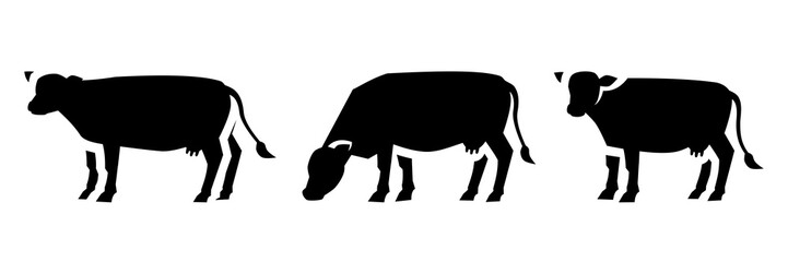 Cow Silhouette Vector Collection