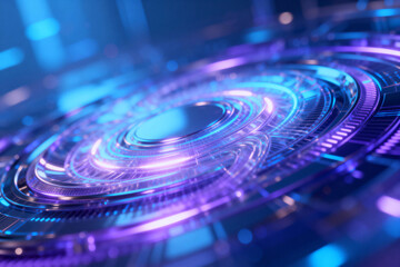 Futuristic Tech Abstract Digital Circuit Visualization