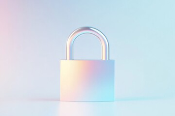 Fototapeta premium Modern security concept design featuring a minimalist lock illustration