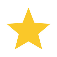 Yellow star icon on white background