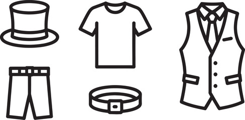 Men&rsquo;s Fashion Accessories Outline