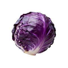 Obraz premium [Transparent Background PNG]Purple cabbage with vibrant color and fresh appearance